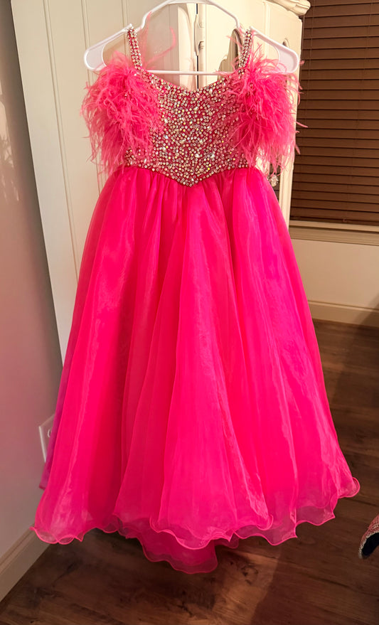 BU- Long Hot Pink Feathers