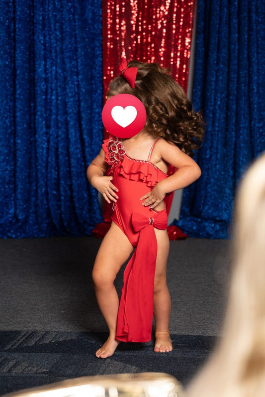 AM- Ember Red Glitz Swim 18/3