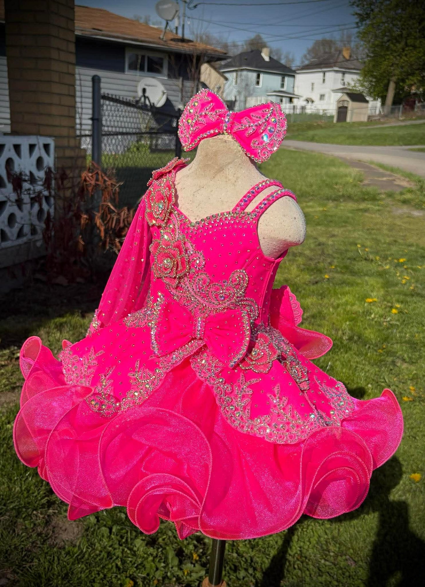 AM- Boo Bear Hot Pink Glitz Dress 18/3