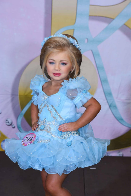 Blue Toni O glitz dress 2/4