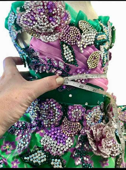 HH- 12/2 Emerald Shuggy Glitz Dress