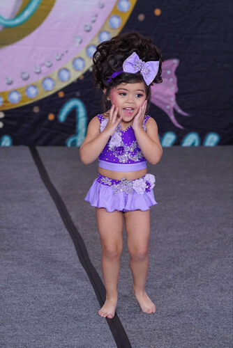 AM- 12/2 Purple Boo bear glitz swim