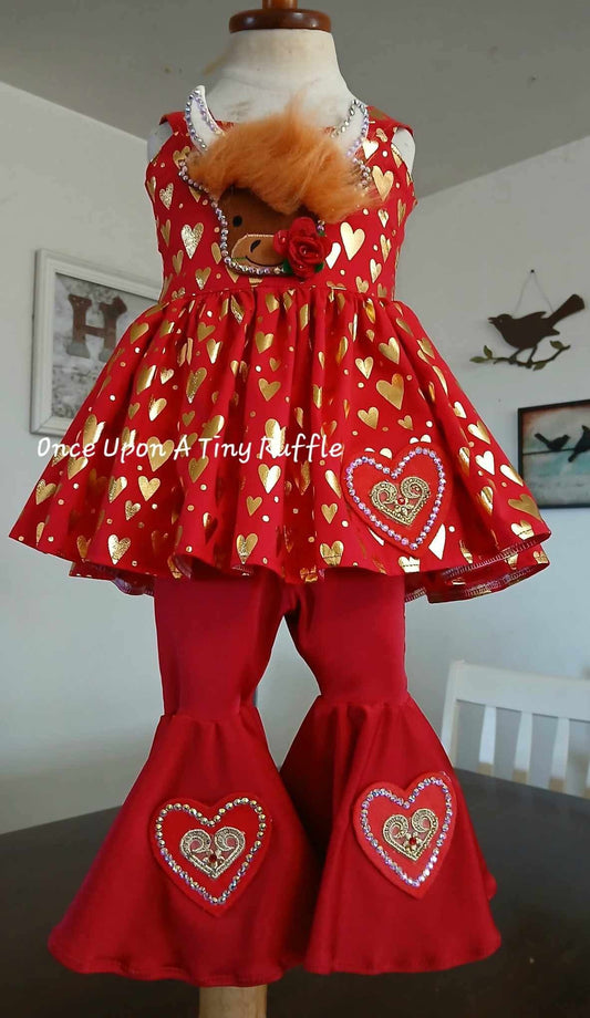 RM- 6/12 months Highland Cow Valentine/ooc