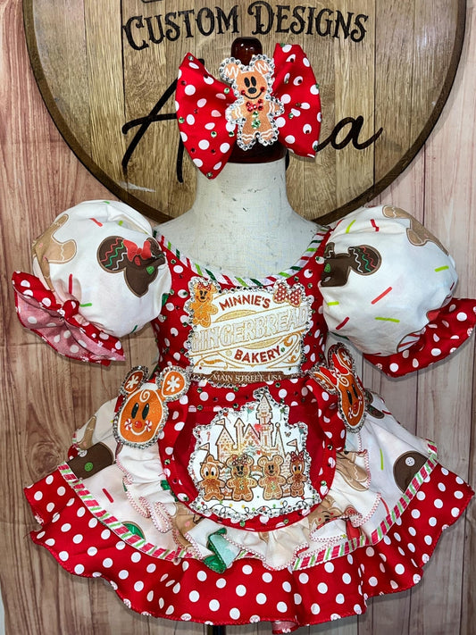 RM-6/12 months Christmas- Minnie’s Gingerbread Bakery OOC