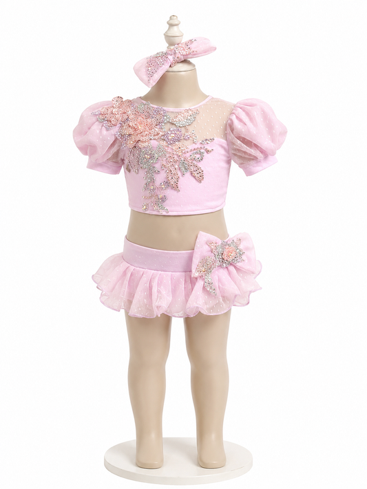 🩷 AM- Orchid Blush Toni O  glitz swim 2/4