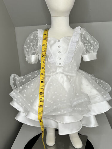 AM- White hearts Natural Dress