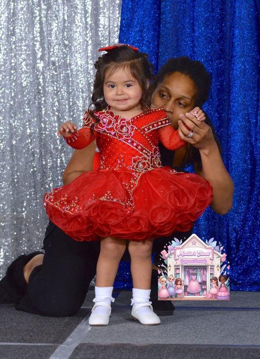 AM-Boo Bear Red Glitz Dress  12/2-18/3