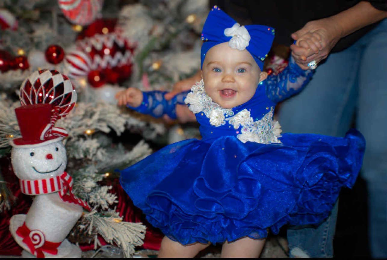 AM- Boo Bear Royal Blue Natural dress 6/18