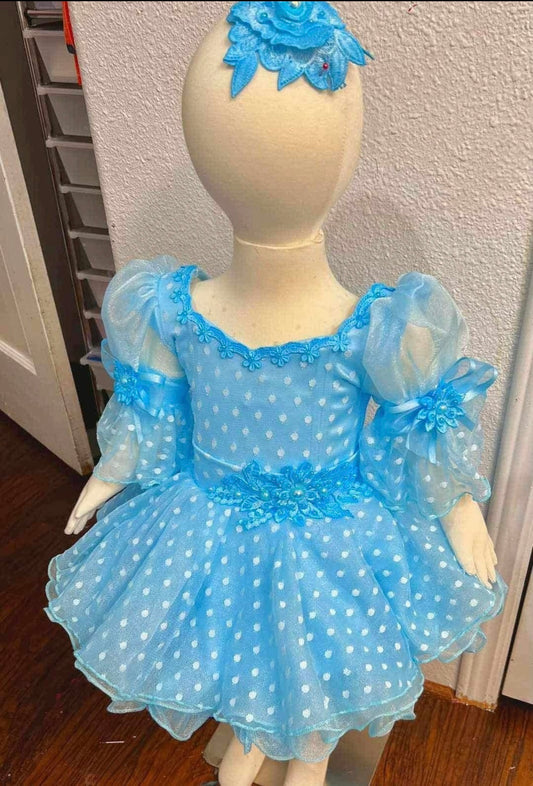TT- 12/2 Turquoise Polkadot Connie Hobson Natural