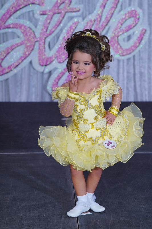 TT- 2/4 Yellow Ruby Belle Glitz