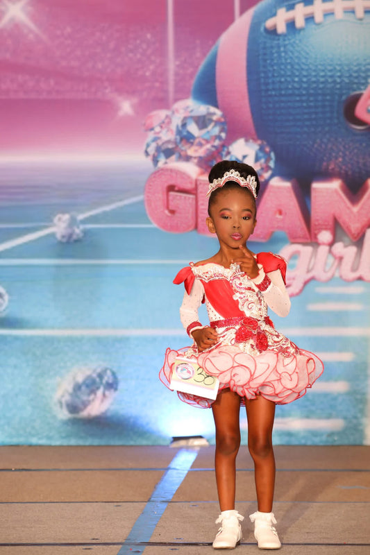 Red/ white Toni O Glitz dress 18/3
