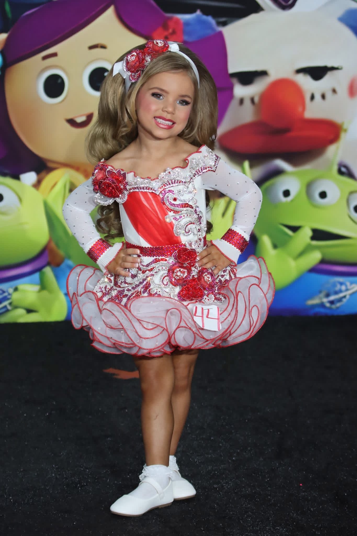 Red/ white Toni O Glitz dress 18/3