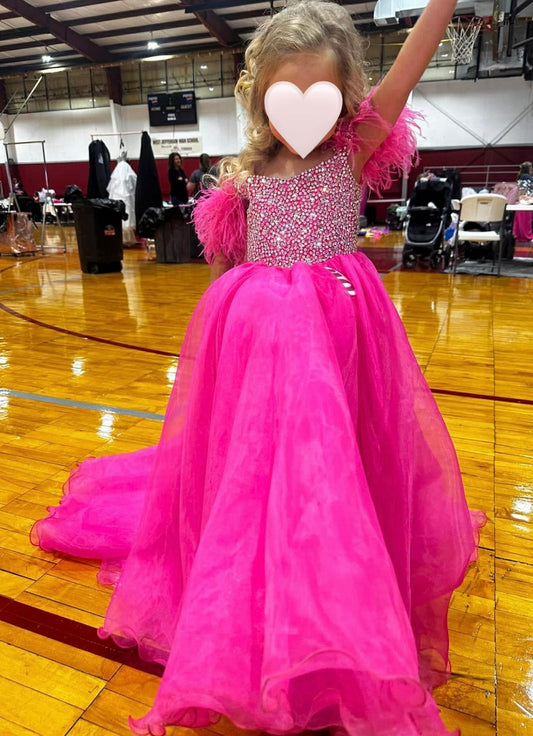 BU- Long Hot Pink Feathers