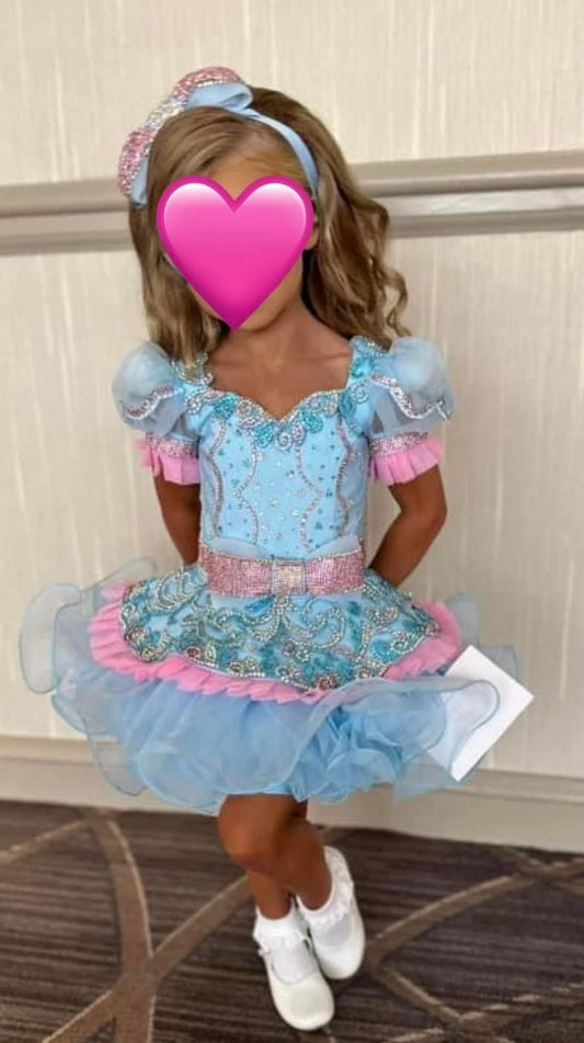 TT- 18/3- 2/4 Baby Blue/Pink Ruby Belle Glitz