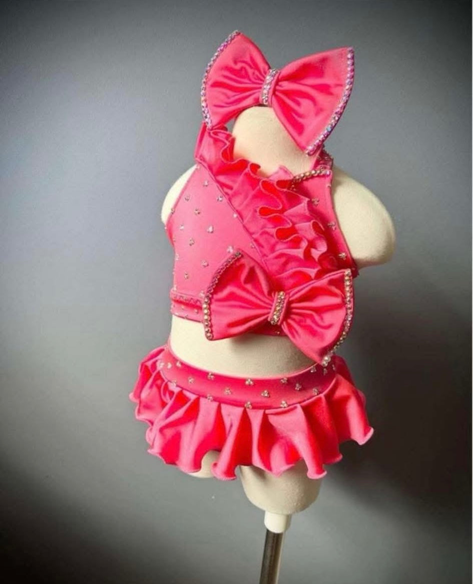 BU- 12/2 Hot Pink Boo Bear Swim