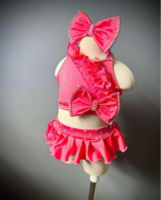 BU- 12/2 Hot Pink Boo Bear Swim