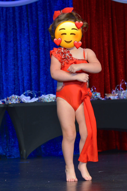 AM- Ember Red Glitz Swim 18/3