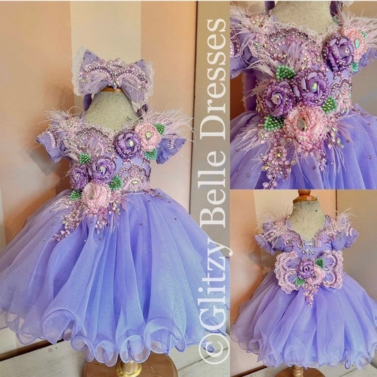 JB 12/2 purple glitzy belle dress