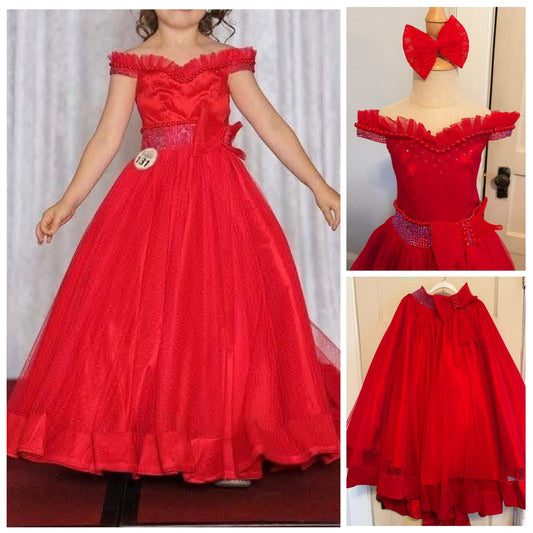 MA- Red long gown 2/4