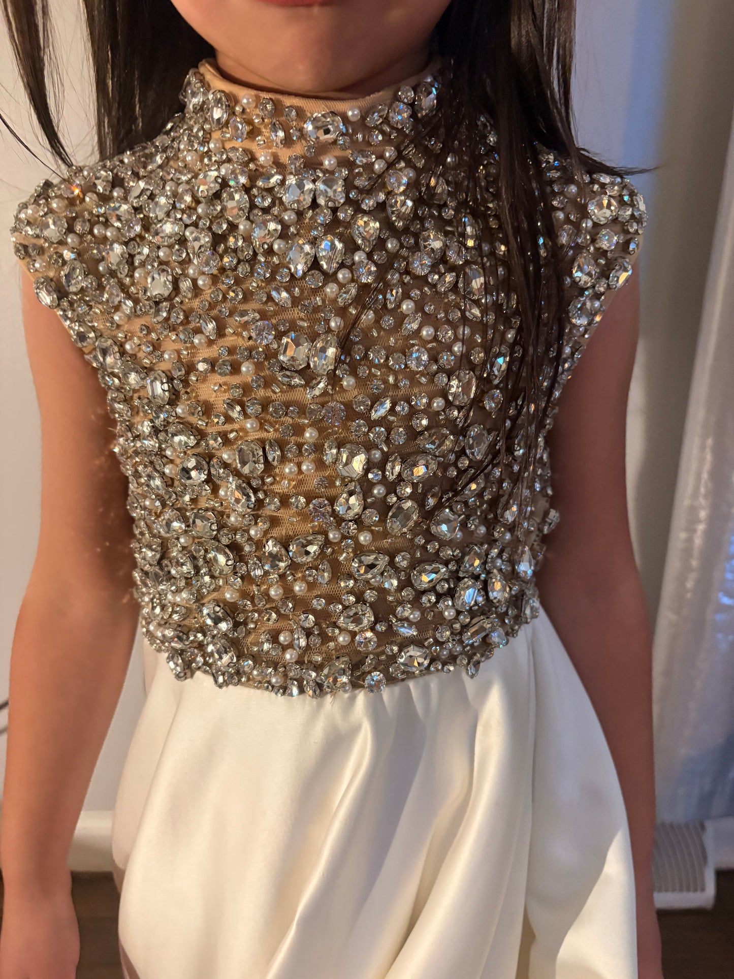MA- Ashely Lauren white long gown size 2