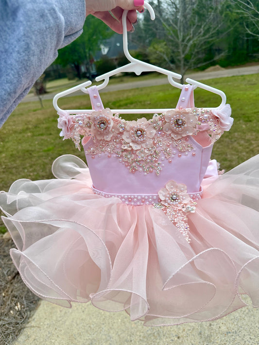 TT- 6/18 Blush Royalty Designs Semi Glitz Dress