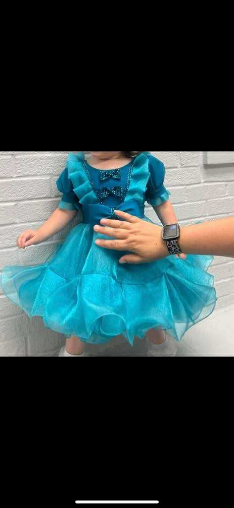 TT- 18/3 Teal Semi Glitz Dress