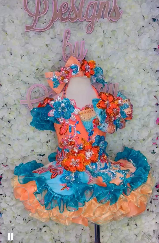 TT- 18/3-2/4 Orange & Teal Shuggy