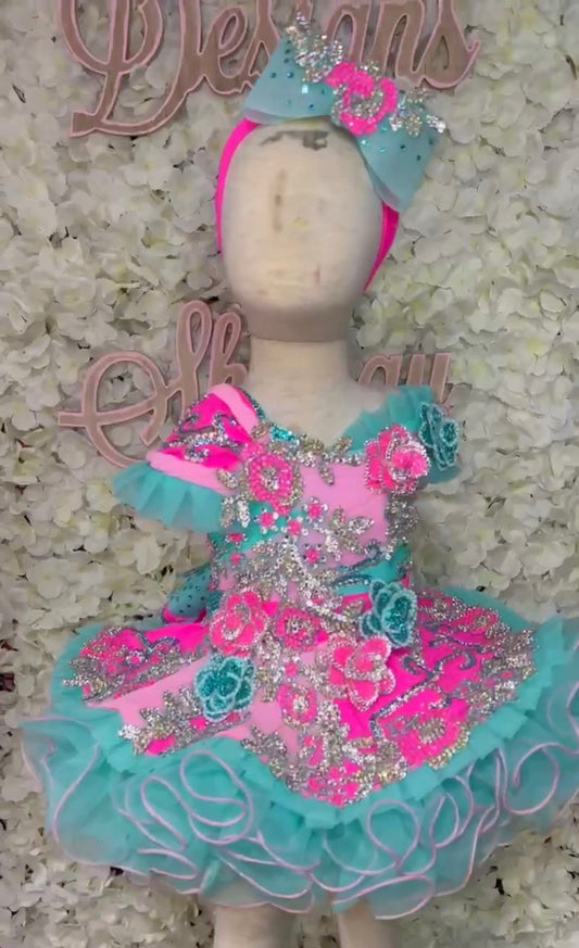 TT- Seafoam and Pink Shuggy 12/2 Small 18/3