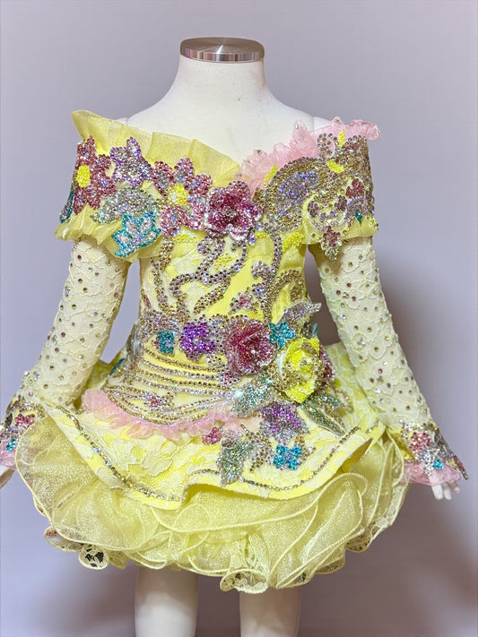 TT- 18/3 Yellow Shuggy #2 Glitz Dress