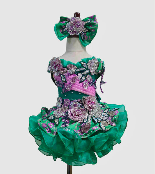 HH- 12/2 Emerald Shuggy Glitz Dress