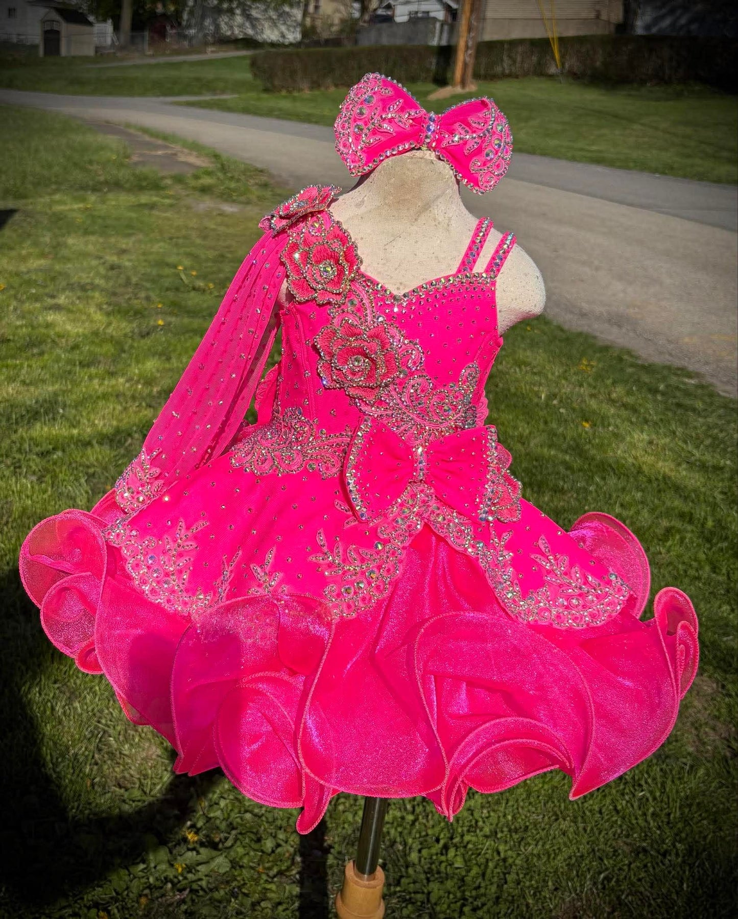 AM- Boo Bear Hot Pink Glitz Dress 18/3