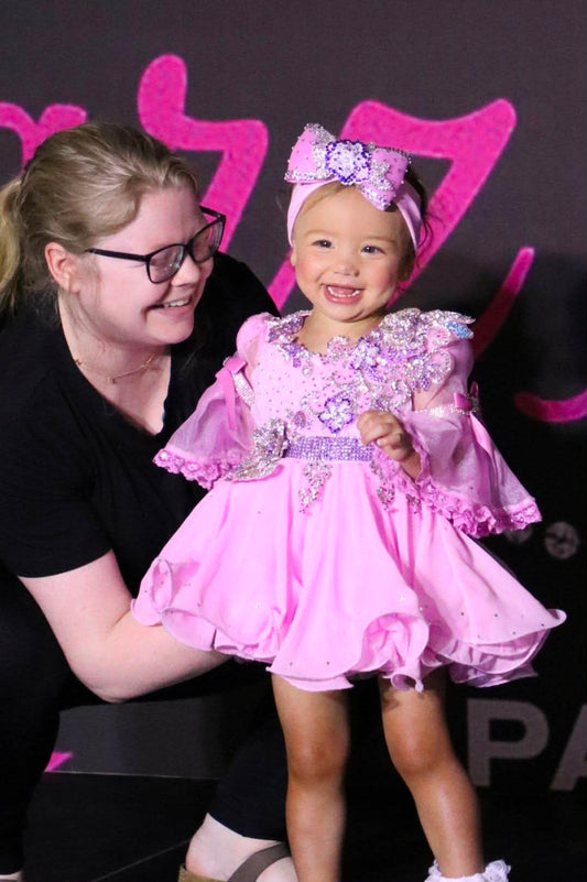 AM- Toni O glitz Pink glitz  dress
