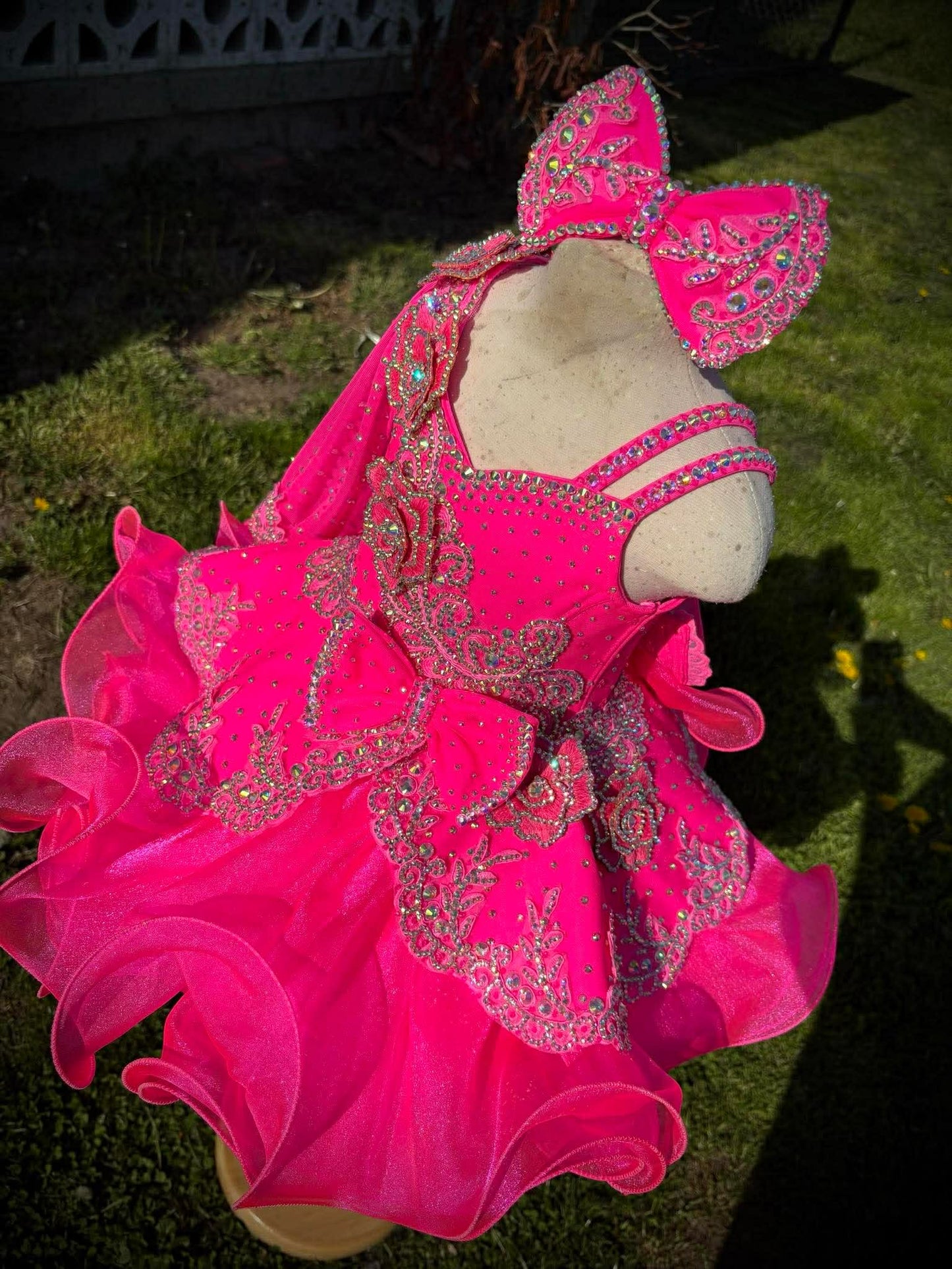 AM- Boo Bear Hot Pink Glitz Dress 18/3