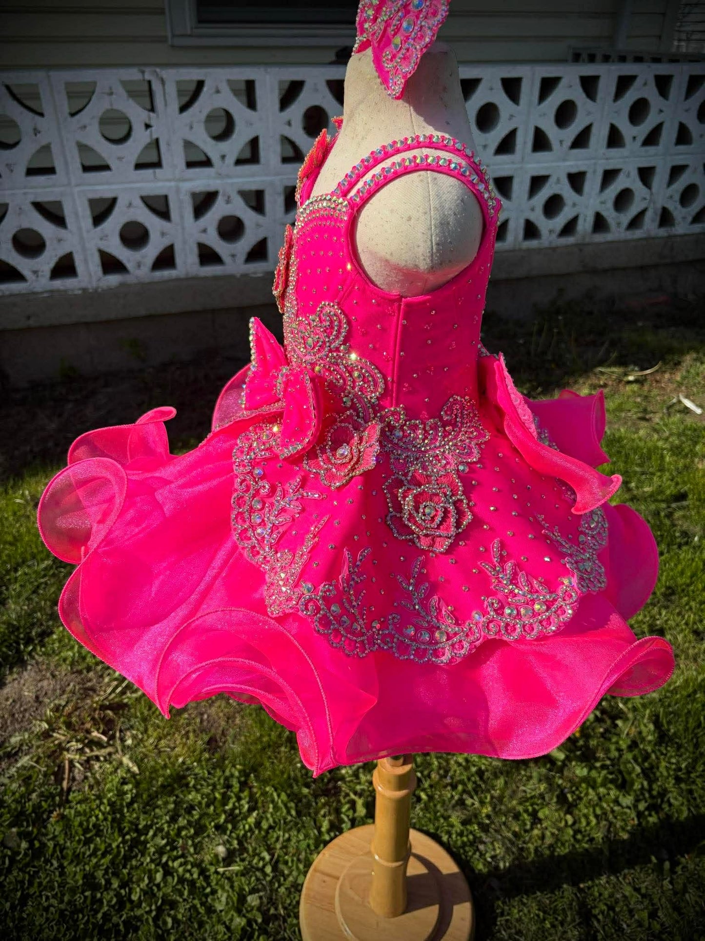 AM- Boo Bear Hot Pink Glitz Dress 18/3