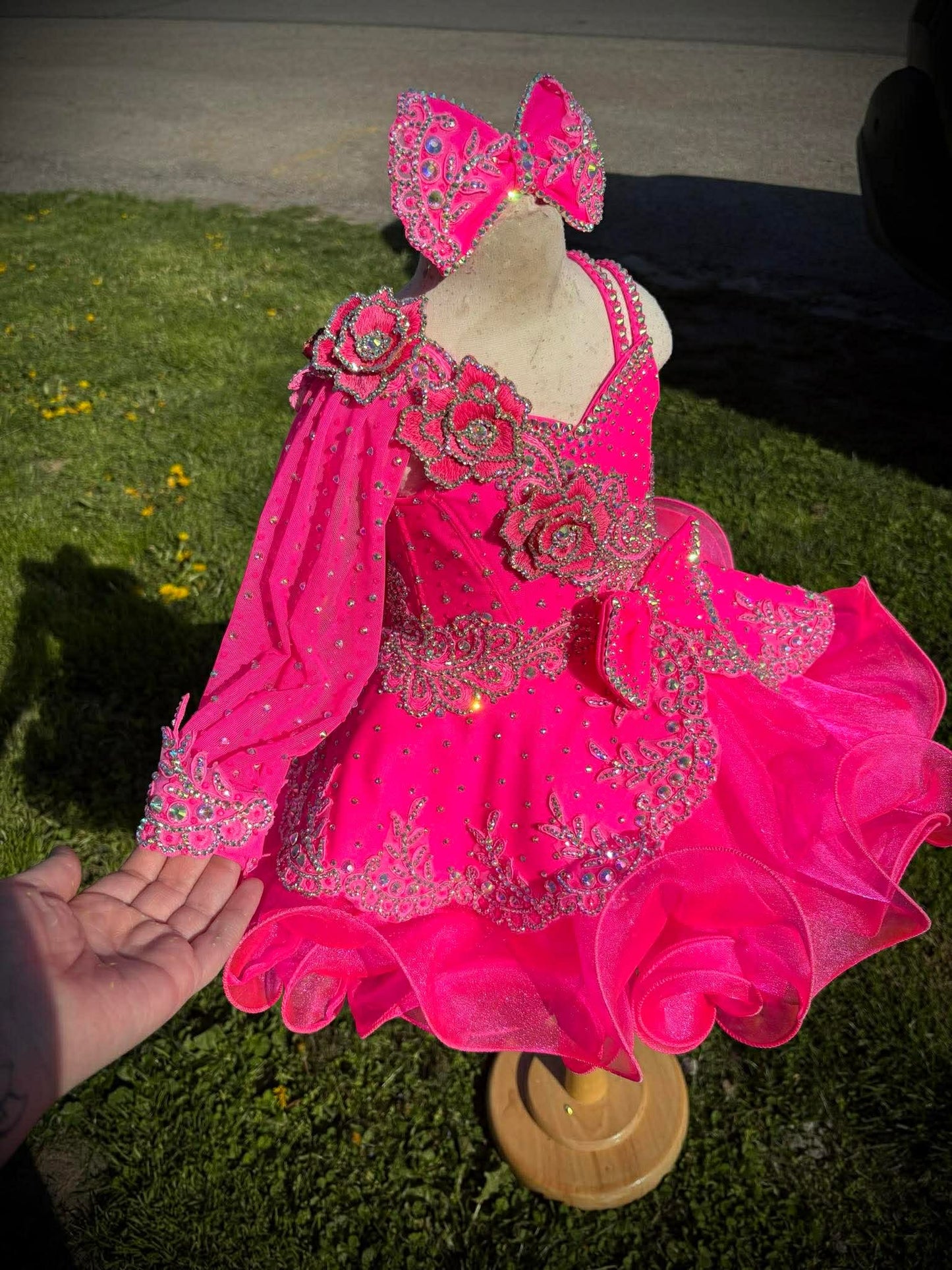 AM- Boo Bear Hot Pink Glitz Dress 18/3