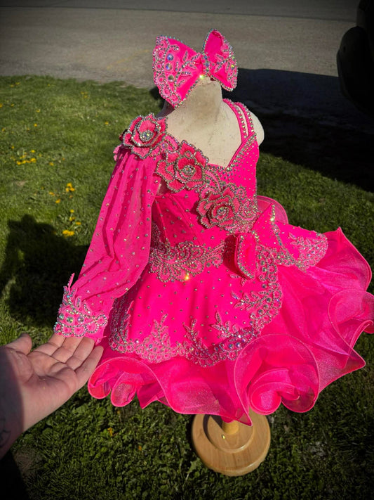 AM- Boo Bear Hot Pink Glitz Dress 18/3