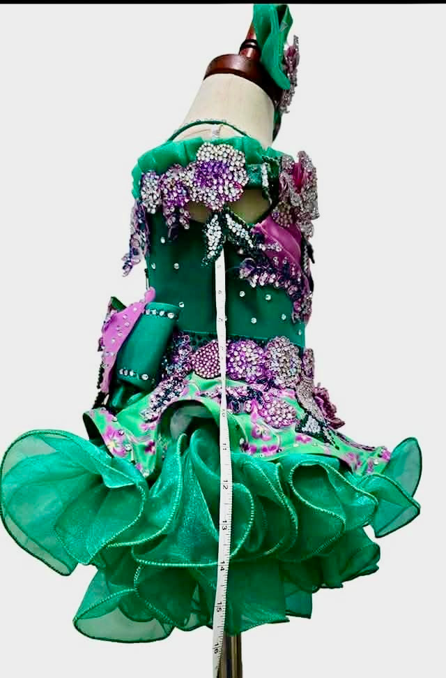 HH- 12/2 Emerald Shuggy Glitz Dress