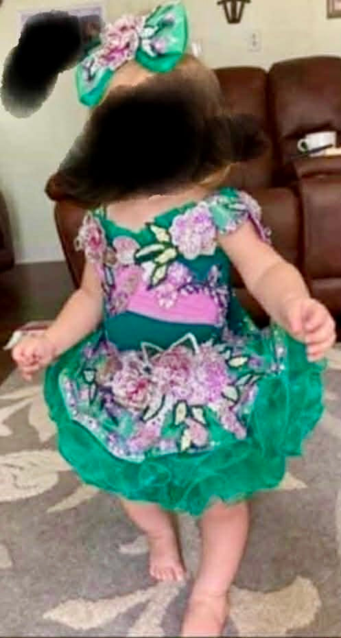 HH- 12/2 Emerald Shuggy Glitz Dress