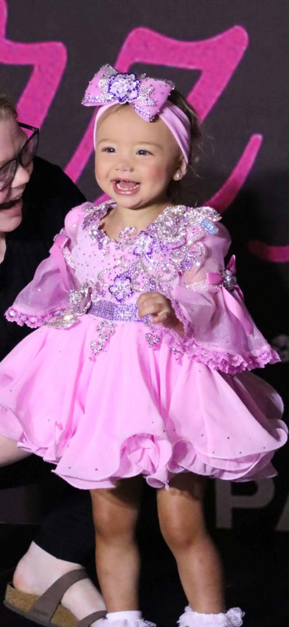 AM- Toni O glitz Pink glitz  dress