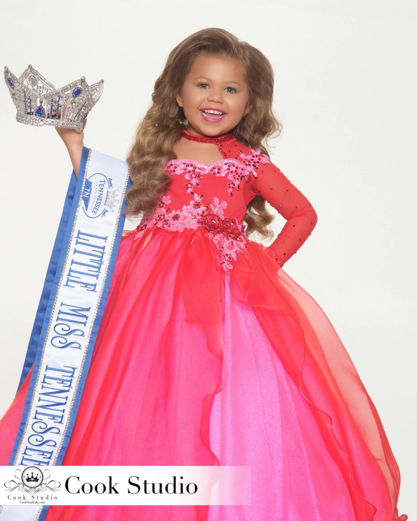 Tt- 5/6 Red Glitzy Belle Long Dress