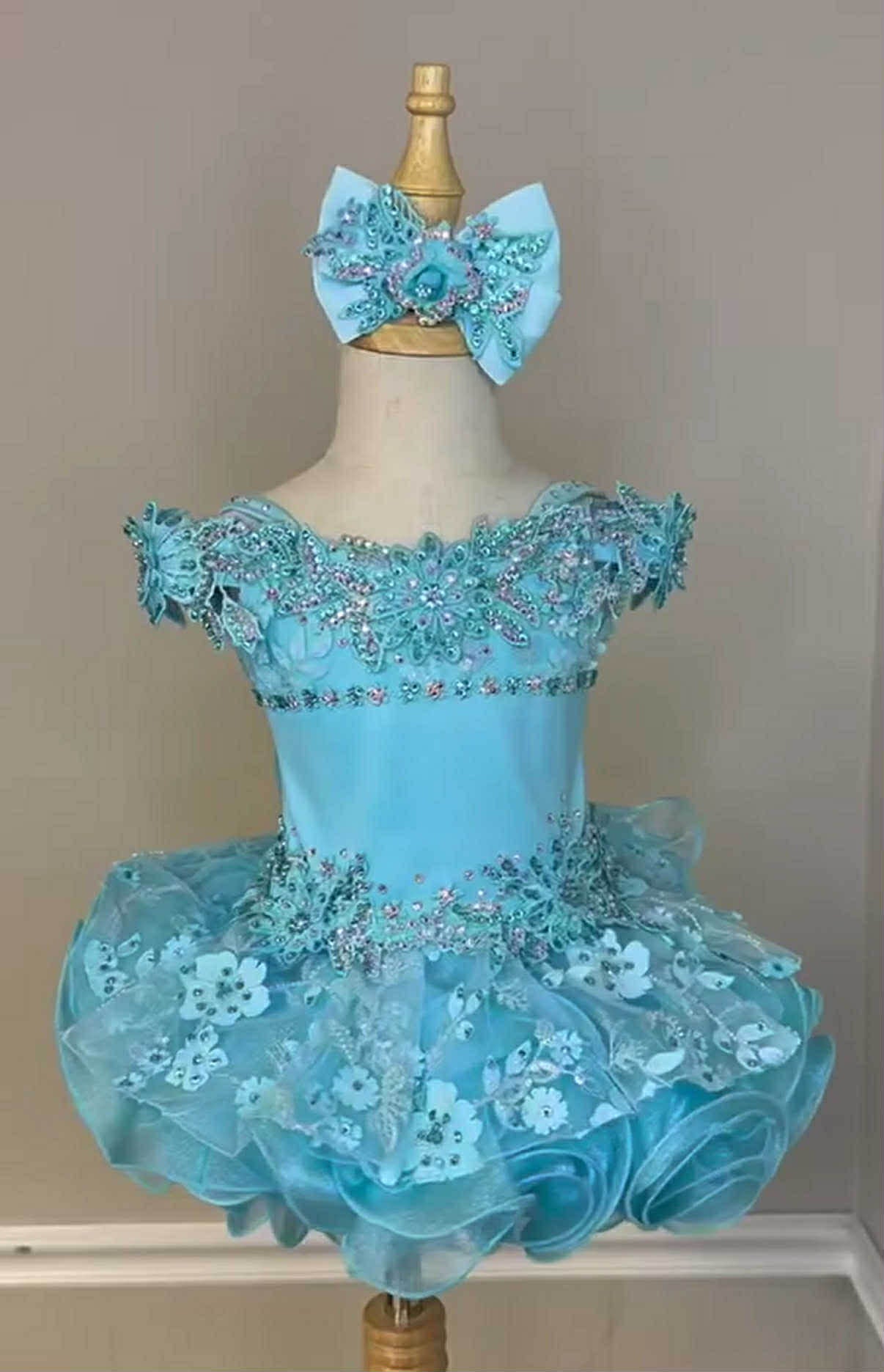 HH- 12/2 Turquoise Royalty Designs Dress