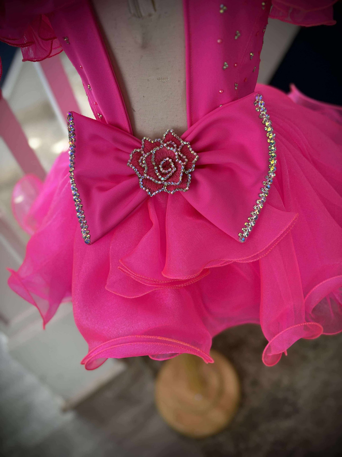 AM- Boo Bear Hot Pink Glitz Dress 2/4
