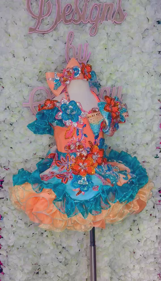 TT- 18/3-2/4 Orange & Teal Shuggy