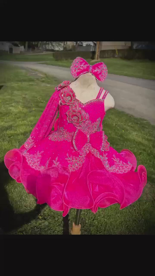 AM- Boo Bear Hot Pink Glitz Dress 18/3