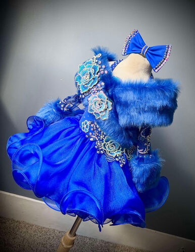 AM- Boo Bear  Royal blue Glitz Dress 12/2- 18/3