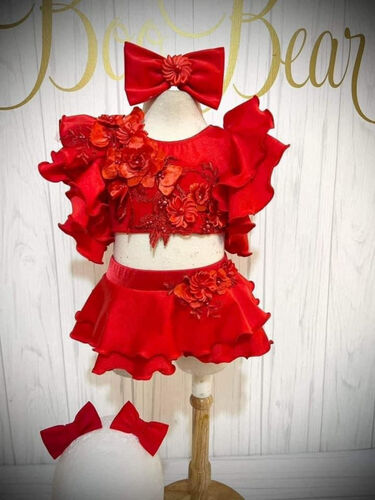 AM- 12/2 Red Natural Boo Bear Swim