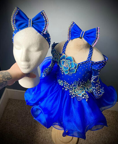AM- Boo Bear  Royal blue Glitz Dress 12/2- 18/3