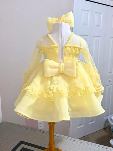 AM- 12/2 Yellow dollhouse natural dress
