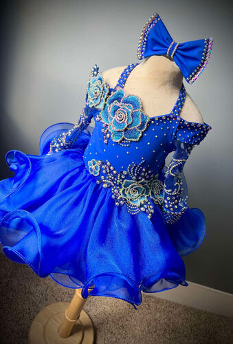 AM- Boo Bear  Royal blue Glitz Dress 12/2- 18/3