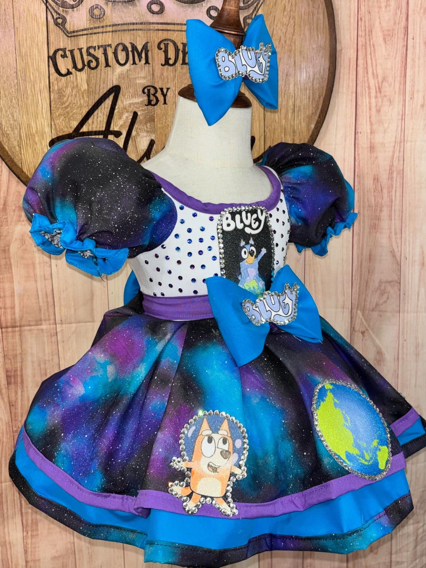 RM- 6/12 months Bluey Space/Galaxy OOC